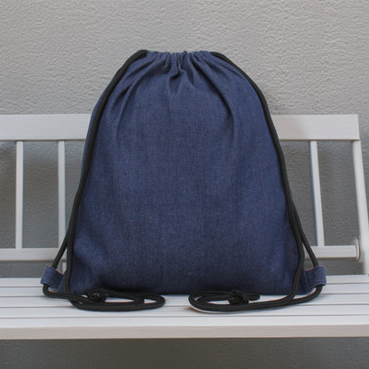 Denim Cinch Drawstring Tote Bag BackPack