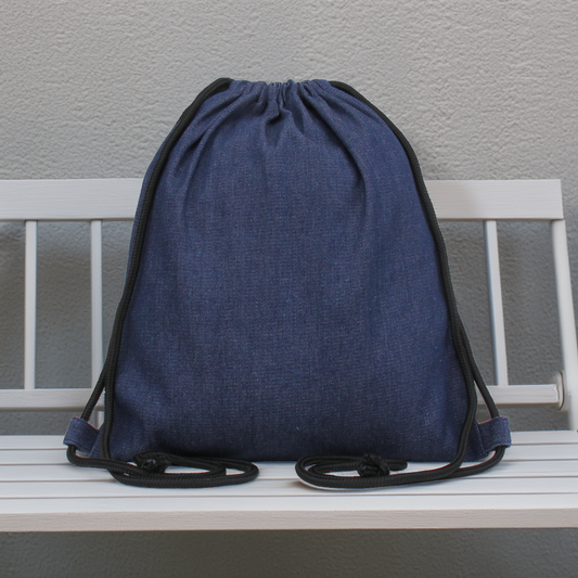 Denim Cinch Drawstring Tote Bag BackPack
