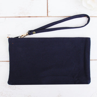 Glamadom Cotton Wristlet Bag - Navy