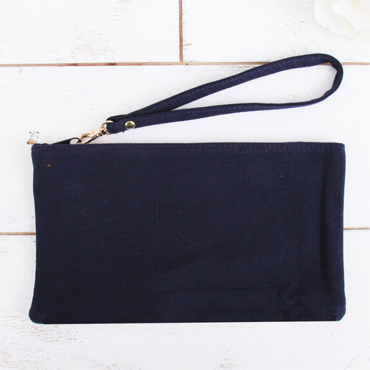 Glamadom Cotton Wristlet Bag - Navy